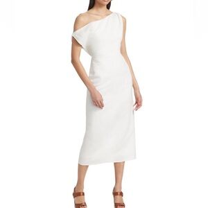 If Only Studio Linen Midi Off Shoulder Size M NWT